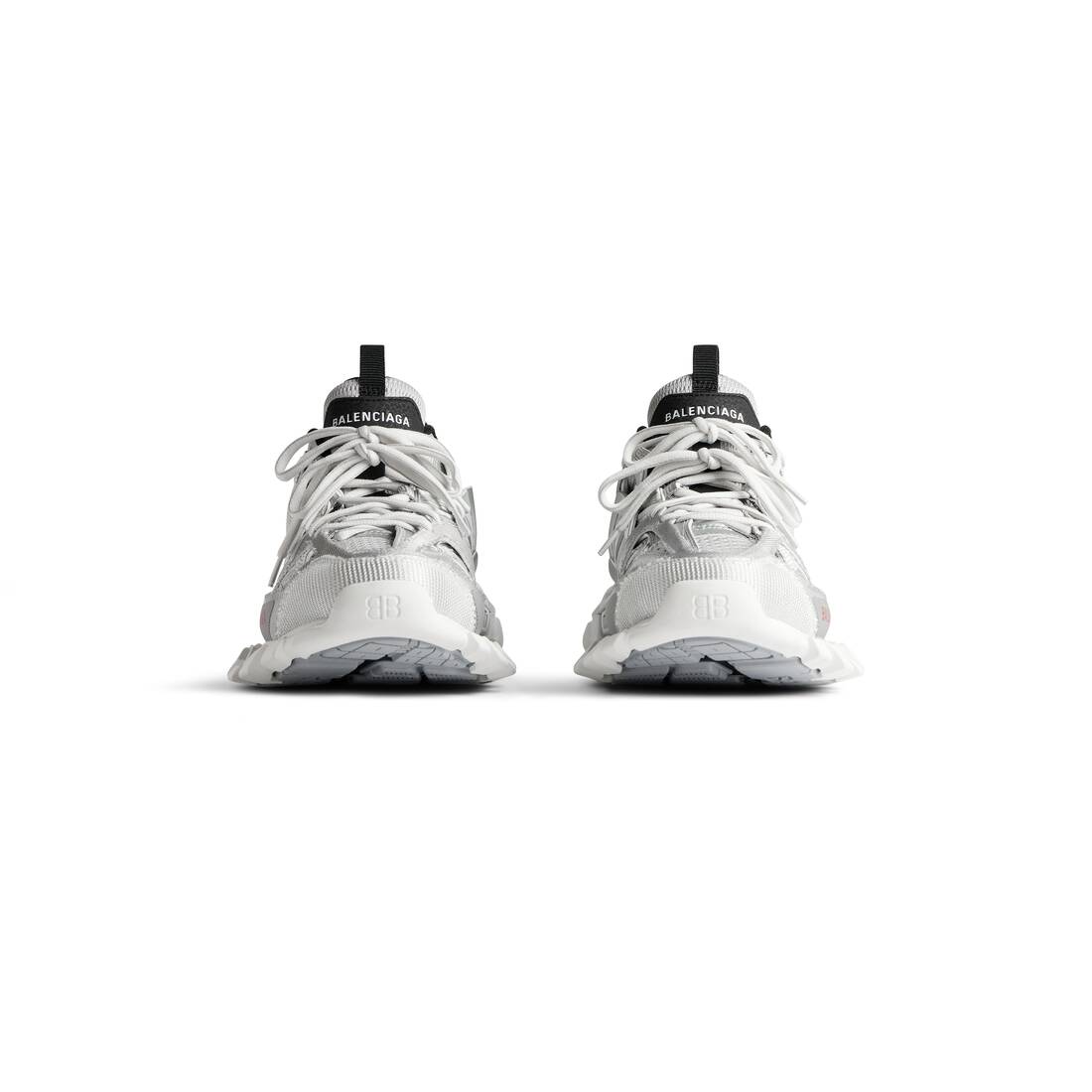 Men’s Track Sneaker in Silver/white/black - Image 3